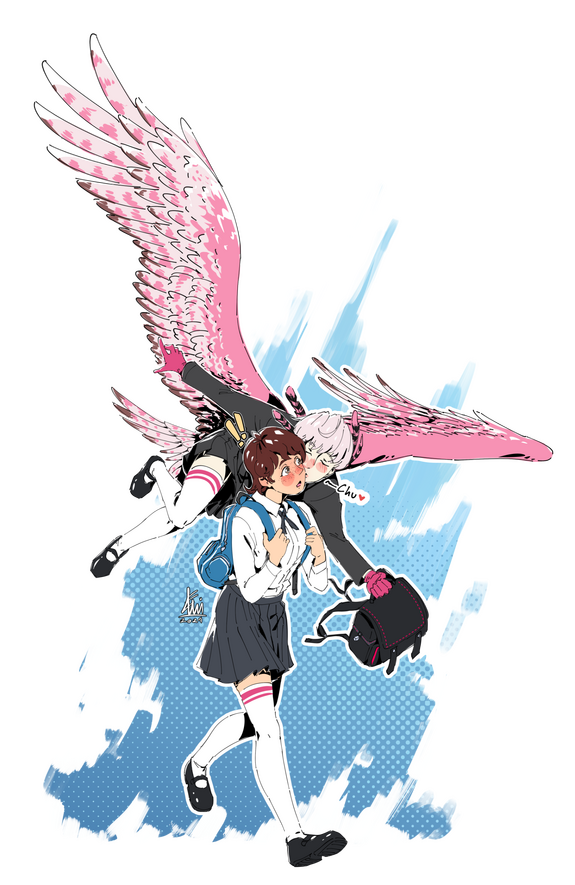 Couple figure, full body, full canvas figure